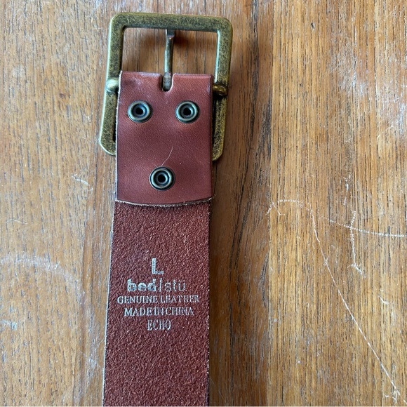 Bed Stu Leather Belt with Stitching, Studs, and Rivets. Like New. - Picture 7 of 7